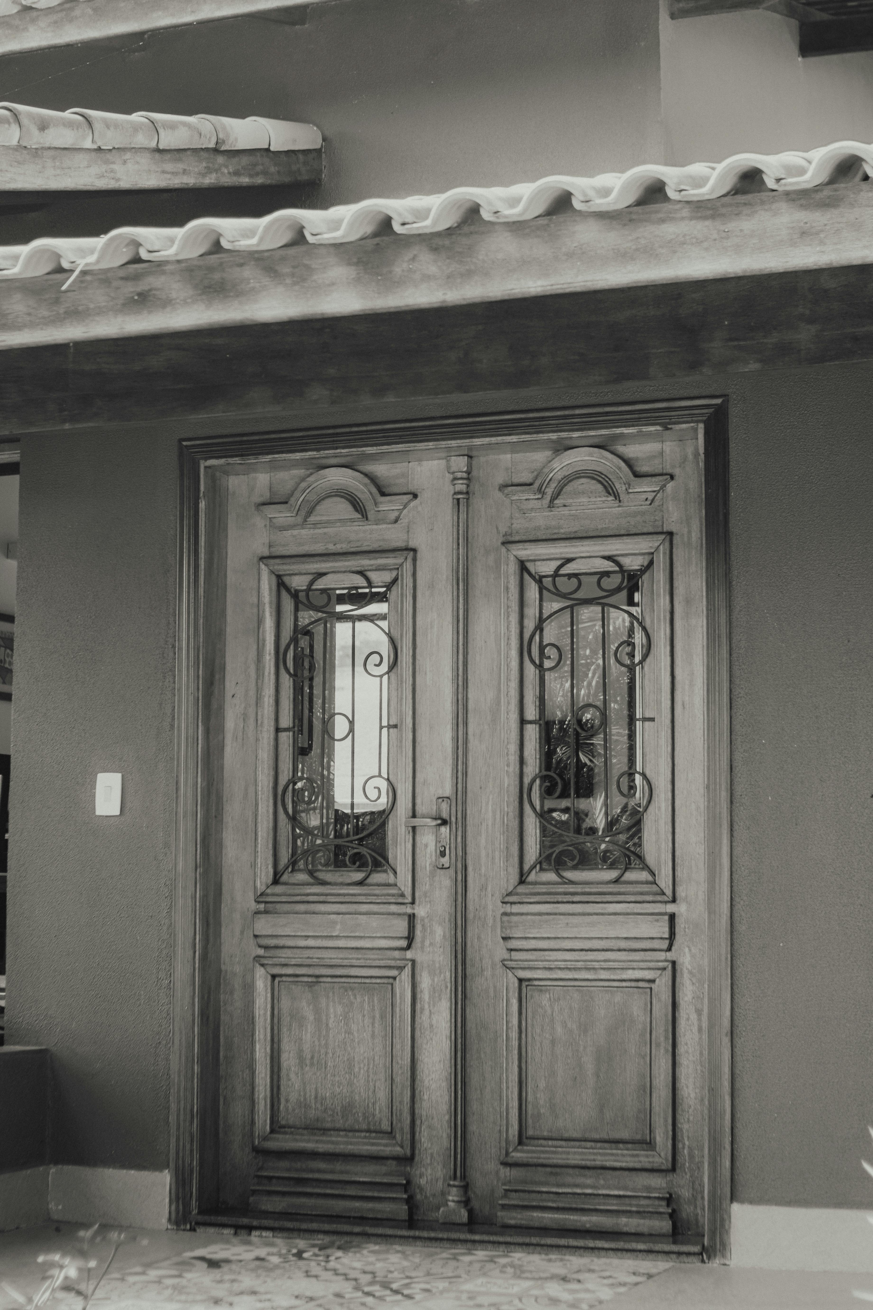 Custom double door showcasing unique craftsmanship